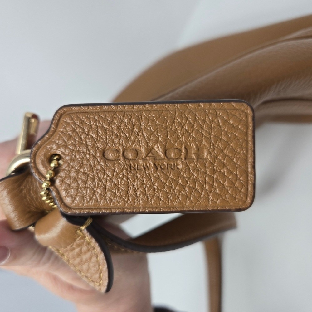 Coach Jules Hobo Bag Women Medium Brown Excellent Pebble Leather CU960 - Picture 7 of 8